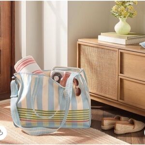 Cross Stripe Carry-All Tote from Hearth & Hand with Magnolia - NWT